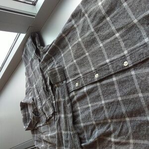 Diesel Gray Plaid Button-Down Shirt Men’s XL Slimfit